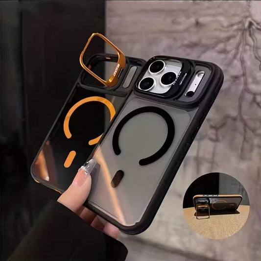 Advanced Invisible Lens Holder Magnetic Transparent Phone Case for Iphone 17/17 Pro/17 AIR/17 Pro Max/16/16 Pro/16 PLUS/16 Pro Max/15/14/13 Durable Soft Shock Resistant Orange Casing Protection Cellphone Iphone 15 Pro Max Case Iphone 13 Case - Protective