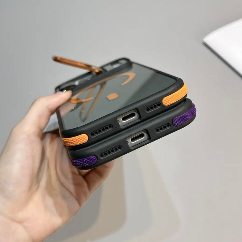 Advanced Invisible Lens Holder Magnetic Transparent Phone Case for Iphone 17/17 Pro/17 AIR/17 Pro Max/16/16 Pro/16 PLUS/16 Pro Max/15/14/13 Durable Soft Shock Resistant Orange Casing Protection Cellphone Iphone 15 Pro Max Case Iphone 13 Case - Protective