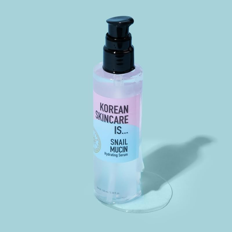 Korean Snail Mucin Serum - 97% Snail Secretion Filtrate for Deep Hydration & Glass Skin - Lightweight, Fast-Absorbing, Cruelty-Free, 100 Ml