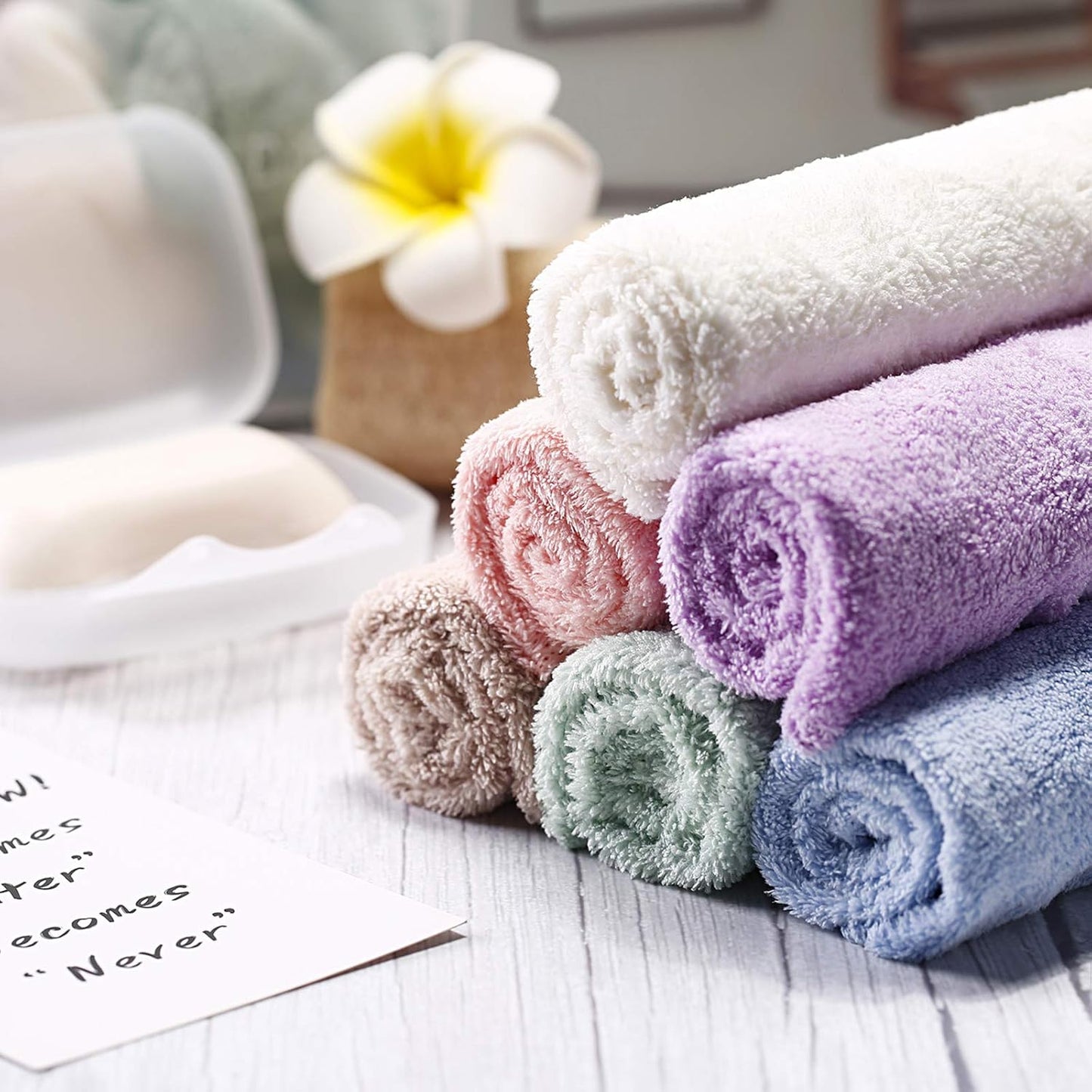 12 Pieces Face Wash Cloth 12 X 12 in Makeup Remover Cloths Towel Coral Velvet Facial Microfiber Soft Fast Drying Facial Cleansing Towel for Face(Beige, Blue, Purple, Brown, Green, Pink)