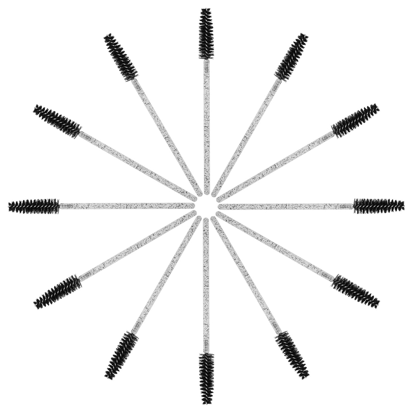 200PCS Spoolie Eyelash Brush - Disposable Mascara Brush Wand for Lashes, Eyebrow Eyelash Extension Supplies (Black)