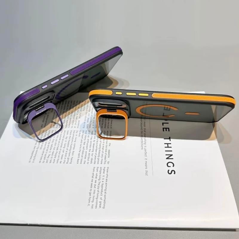 Advanced Invisible Lens Holder Magnetic Transparent Phone Case for Iphone 17/17 Pro/17 AIR/17 Pro Max/16/16 Pro/16 PLUS/16 Pro Max/15/14/13 Durable Soft Shock Resistant Orange Casing Protection Cellphone Iphone 15 Pro Max Case Iphone 13 Case - Protective