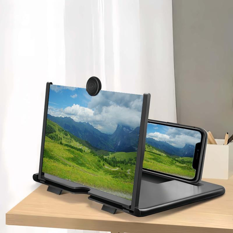 12" Mobile Phone Screen Magnifier - Ultra-Hd Screen Magnifier for Easy TV Viewing, Eye Protection, Dual Orientation for Landscapes and Portrait Use, Full-Screen Mobile Smartphone Magnification