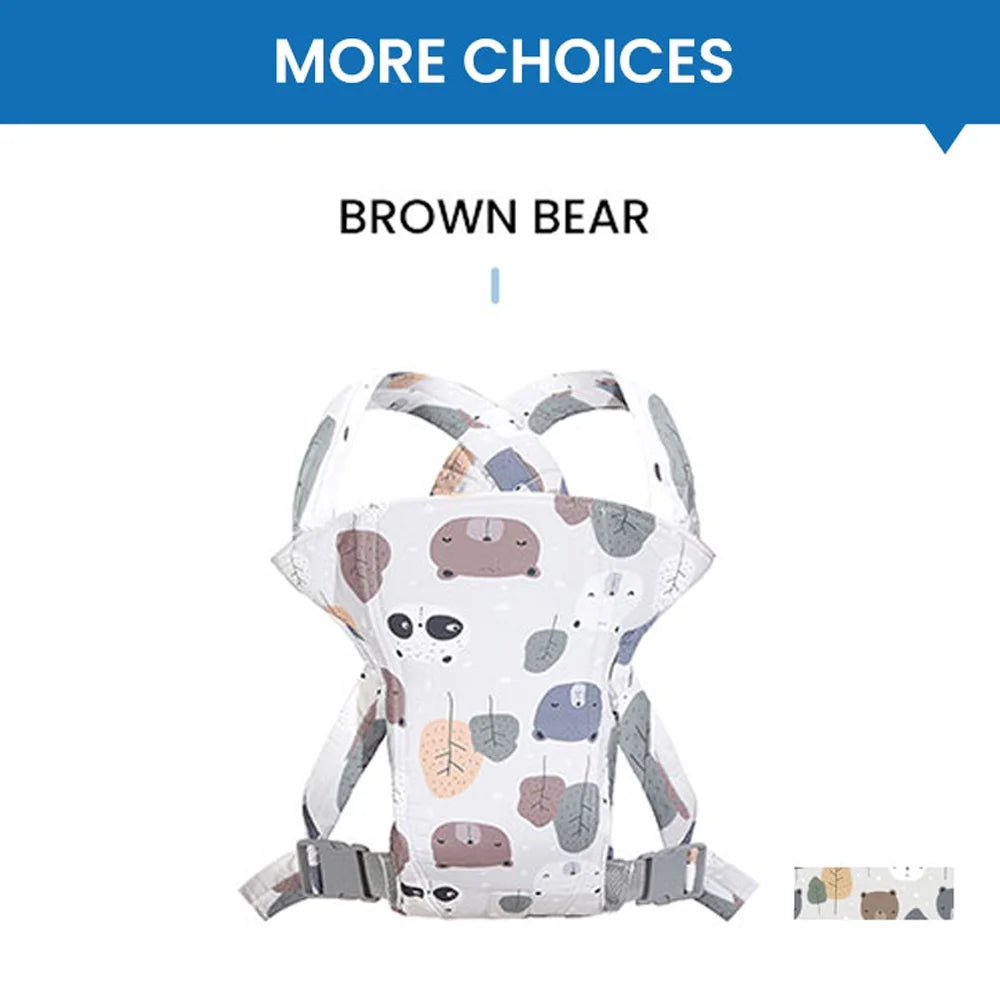 4 in 1 Baby Carrier,Ergonomic Infant Carrier Backpack,Breathable Front Back Carrying Wrap Seat for Newborn Toddlers up to 33 Lbs,Colorful