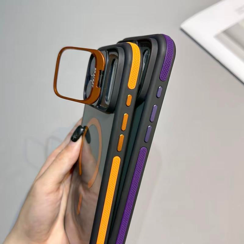 Advanced Invisible Lens Holder Magnetic Transparent Phone Case for Iphone 17/17 Pro/17 AIR/17 Pro Max/16/16 Pro/16 PLUS/16 Pro Max/15/14/13 Durable Soft Shock Resistant Orange Casing Protection Cellphone Iphone 15 Pro Max Case Iphone 13 Case - Protective