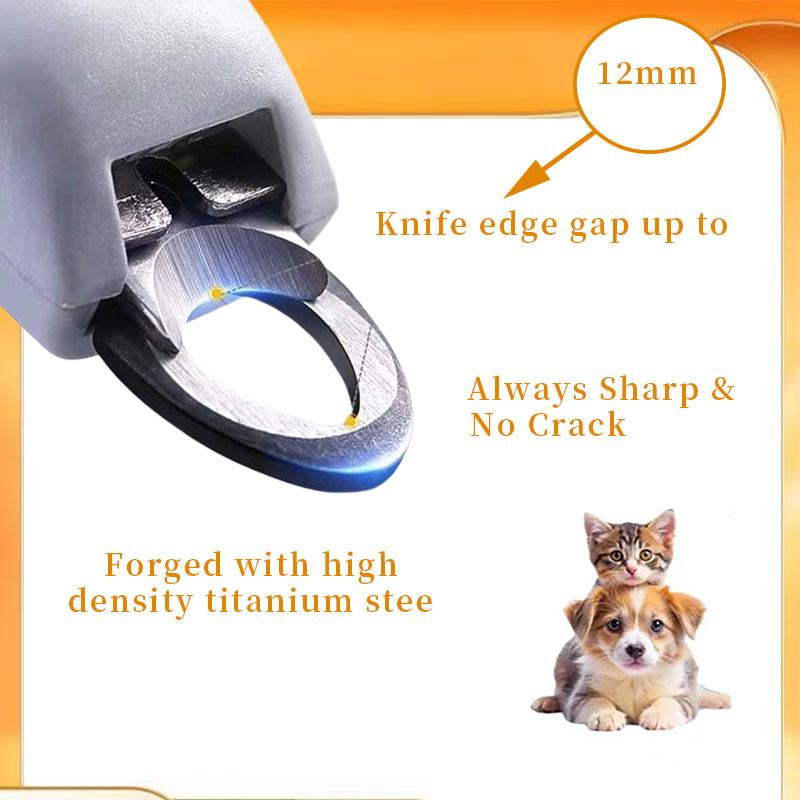 LED Light Pet Nail Clipper 5X Magnification That Doubles as a Nail Trapper, Great for Trimming Cats & Dogs Nails & Claws, Razor Sharp and Durable Blade , Quick-Clip