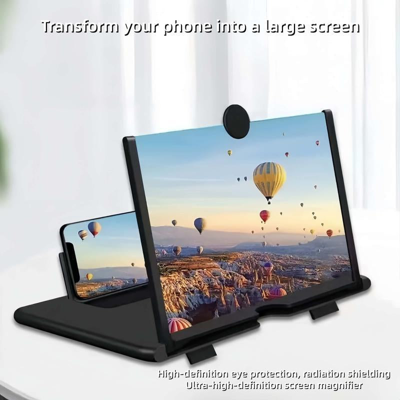 12" Mobile Phone Screen Magnifier - Ultra-Hd Screen Magnifier for Easy TV Viewing, Eye Protection, Dual Orientation for Landscapes and Portrait Use, Full-Screen Mobile Smartphone Magnification