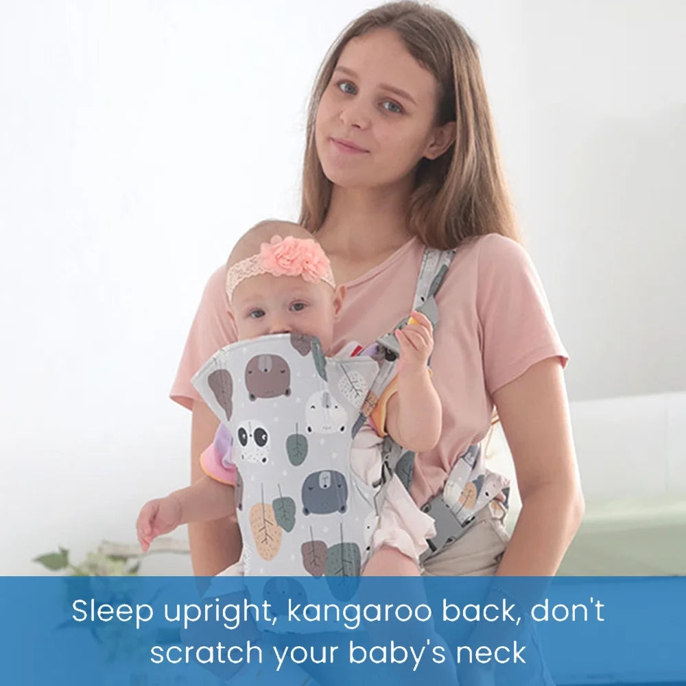 4 in 1 Baby Carrier,Ergonomic Infant Carrier Backpack,Breathable Front Back Carrying Wrap Seat for Newborn Toddlers up to 33 Lbs,Colorful