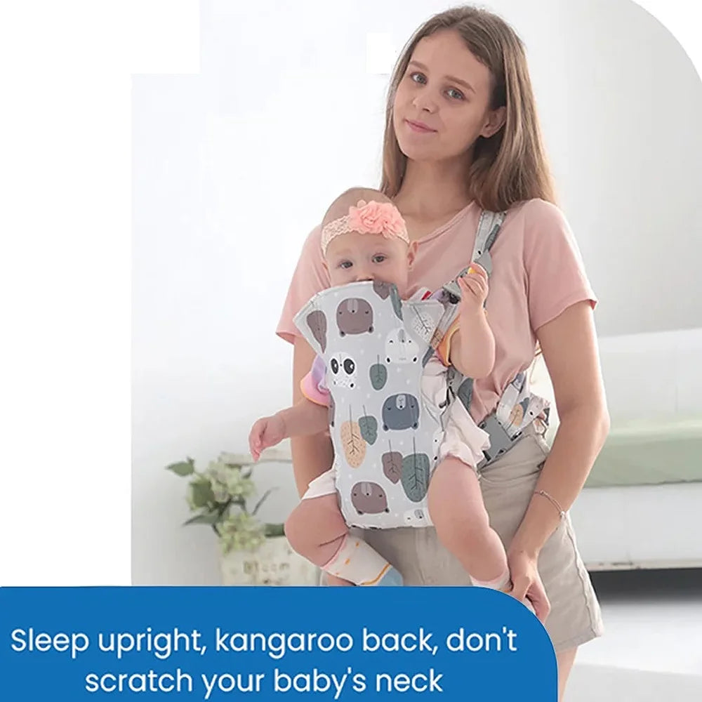 4 in 1 Baby Carrier,Ergonomic Infant Carrier Backpack,Breathable Front Back Carrying Wrap Seat for Newborn Toddlers up to 33 Lbs,Colorful