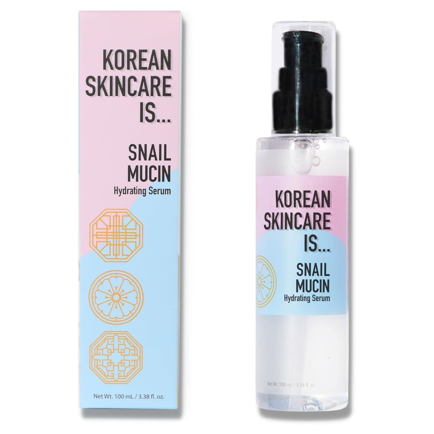 Korean Snail Mucin Serum - 97% Snail Secretion Filtrate for Deep Hydration & Glass Skin - Lightweight, Fast-Absorbing, Cruelty-Free, 100 Ml