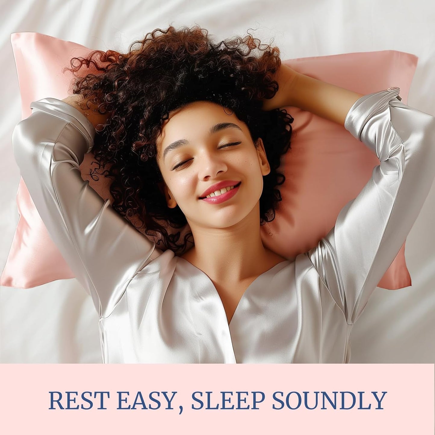 Satin Pillowcase for Hair and Skin, Super Soft and Cooling Similar to Silk Pillow Cases 2 Pack with Envelope Closure, Gift for Women Men(20"X26" Standard Size, Coral)