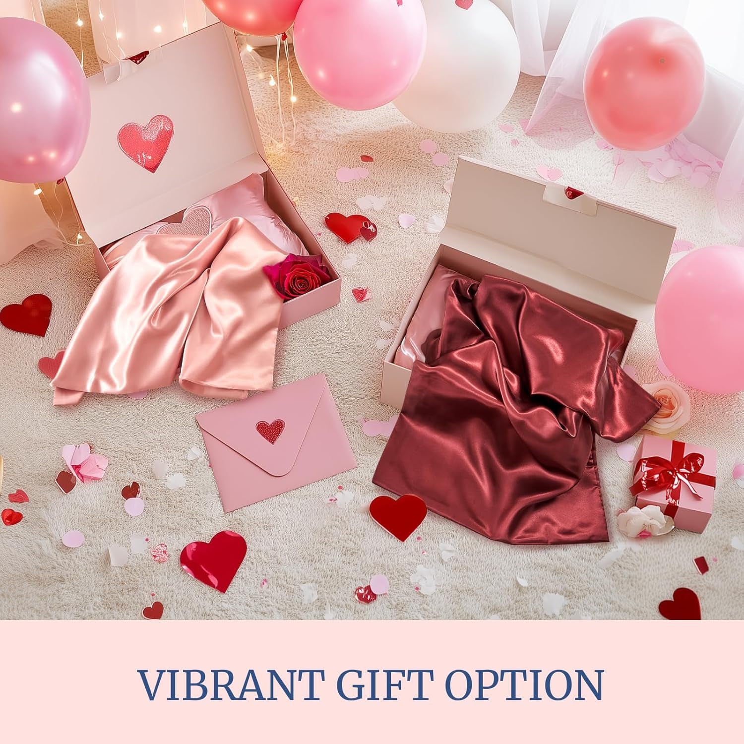 Satin Pillowcase for Hair and Skin, Super Soft and Cooling Similar to Silk Pillow Cases 2 Pack with Envelope Closure, Gift for Women Men(20"X26" Standard Size, Coral)