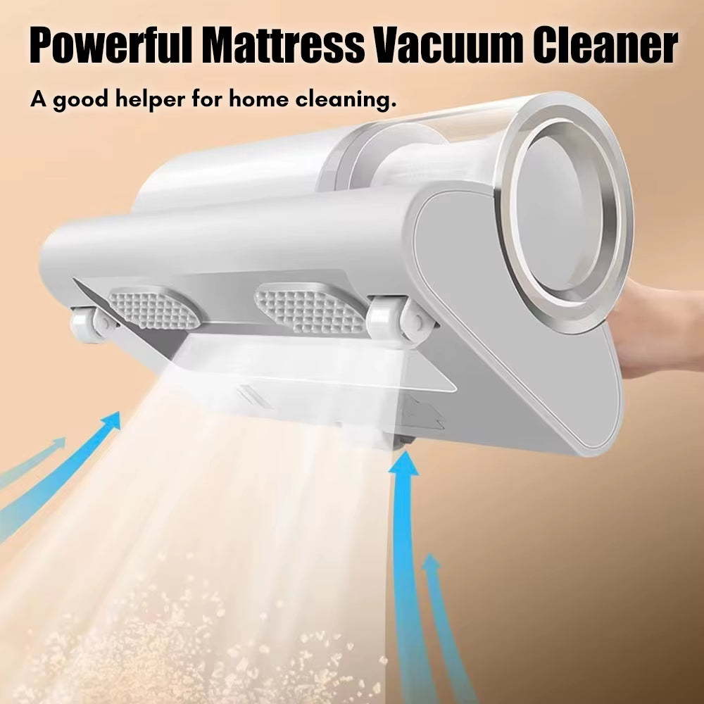 Vacuum Cleaner Compact Mattress Cordless Handheld UV Cleaner 10Kpa Powerful Suction for Cleaning Bed Pillows Clothes Sofa Carpet